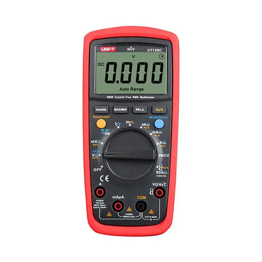 UNI-T UT139C True RMS Digital Multimeter – 6000 Counts NCV Temperature Tester Checkline