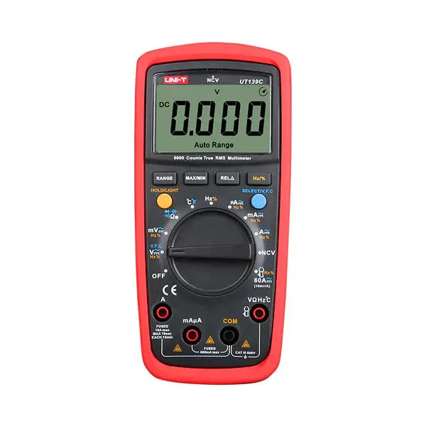 UNI-T UT139C True RMS Digital Multimeter – 6000 Counts NCV Temperature Tester Checkline