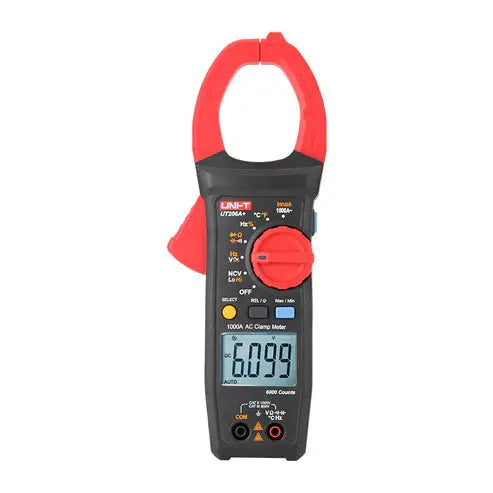 UNI-T UT206A+ Digital Clamp Meter – 1000V AC/DC Current Voltage Resistance Temperature Measurement Checkline